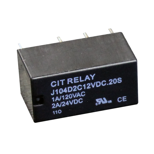 J104D2C12VDC.20S CIT Relay and Switch  Signal Relays Up to 2 Amps